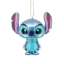 Load image into Gallery viewer, Stitch ornament with metallic blue finish on a white background