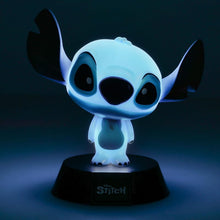 Load image into Gallery viewer, Stitch Stitch icon light figurine with blue glow on a dark background