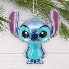 Load image into Gallery viewer, Blue cartoon character ornament with pink ears on a white background