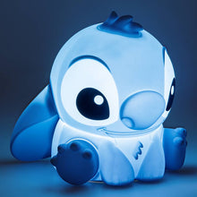 Load image into Gallery viewer, Stitch Blue plush toy resembling a cartoon character on a dark blue background