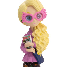 Load image into Gallery viewer, Luna Lovegood Harry Potter ornament with blonde hair, pink glasses, and holding a book on a white background