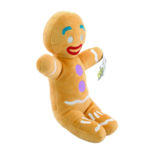 Load image into Gallery viewer, Gingey gingerbread man Plush Shrek The Movie toy on a white background side view