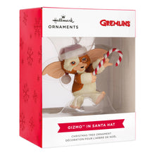 Load image into Gallery viewer, Gremlins Christmas - Gizmo The Mogwai Candy Cane Ornament