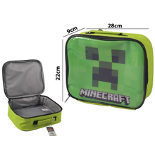 Load image into Gallery viewer, Minecraft Insulated Lunch Bag for School or Play Packed Lunch