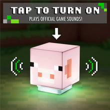 Load image into Gallery viewer, Minecraft Pig Light with Sound Tap to turn on and plays official game sounds