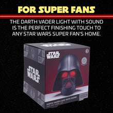 Load image into Gallery viewer, Star Wars Darth Vadar Light with Sound packagain box on galaxy background