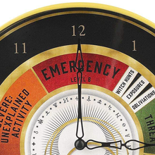 Load image into Gallery viewer, Fantastic Beasts Magical Exposure Threat Level Wall Clock close up