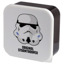 Load image into Gallery viewer, The Original Stormtrooper Stacking Lunch Boxes Black box stormtrooper face