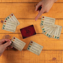 Load image into Gallery viewer, Harry Potter Hogwarts Triva Quiz Game cards and hands asking questions