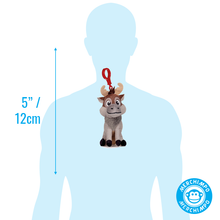 Load image into Gallery viewer, Frozen II Soft Plush Bag Clip Keyring Sven Actual Size