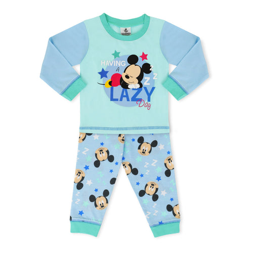 Children's pajama set with cartoon character on a light blue background