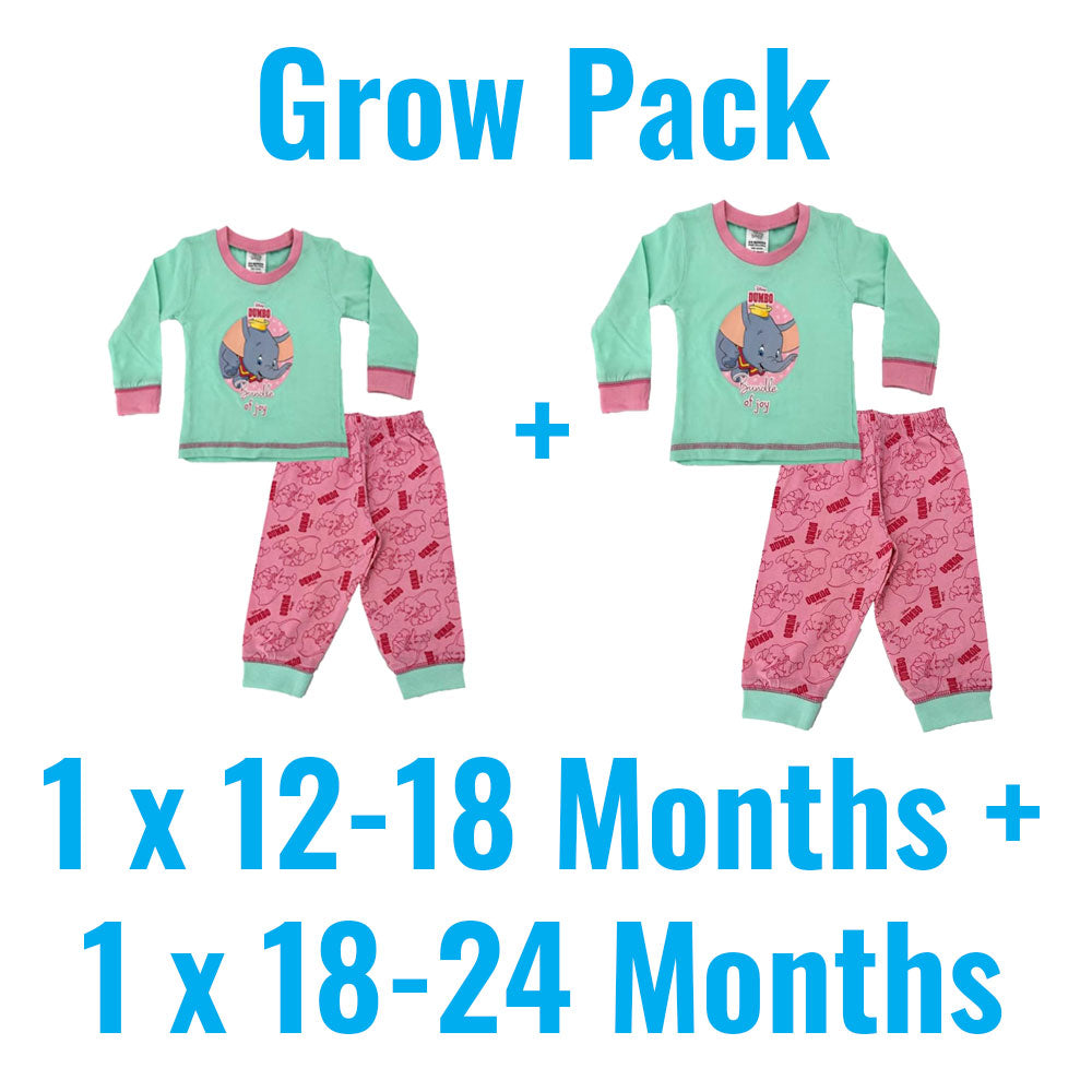 Disney Dumbo Baby Girl 2 Piece Pyjama Set - Bundle of Joy