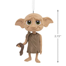 Load image into Gallery viewer, Dobby the house elf figurine with dimensions on a white background
