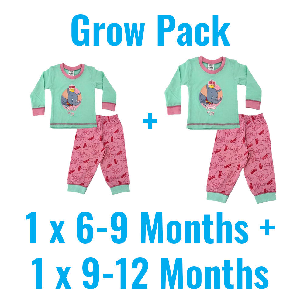 Disney Dumbo Baby Girl 2 Piece Pyjama Set - Bundle of Joy
