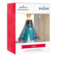 Load image into Gallery viewer, Hallmark Frozen Christmas ornament packaging with Anna figure inside
