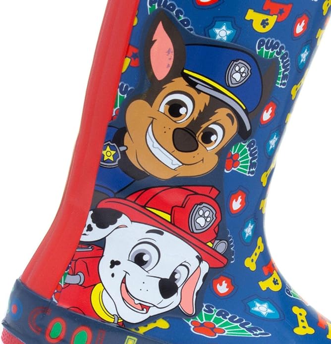 Paw Patrol Navy Blue Kids Rubber Welly Boots