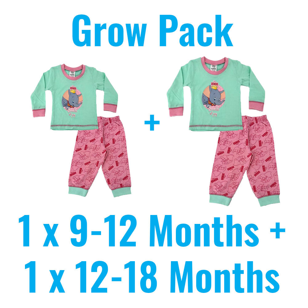 Disney Dumbo Baby Girl 2 Piece Pyjama Set - Bundle of Joy