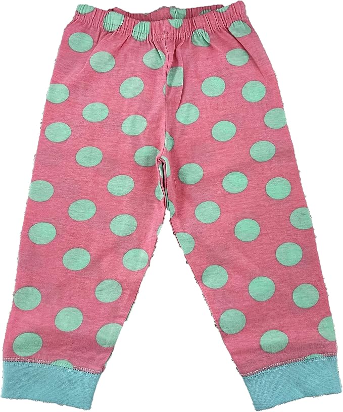 Disney Baby 101 Dalmations Pink pants with green polka dots on a white background