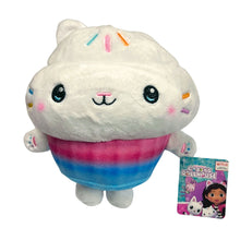 Load image into Gallery viewer, Cakey Cat Soft Plush Toy from Gabby&#39;s Dollhouse with Label front view
