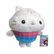 Load image into Gallery viewer, Cakey Cat Soft Plush Toy from Gabby&#39;s Dollhouse with Label side view
