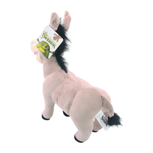 Load image into Gallery viewer, Donkey Shrek The Movie Plush toy with a brand tag on a white background rear view

