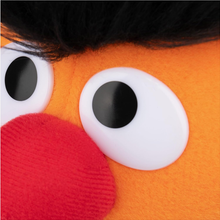 Load image into Gallery viewer, Sesame Street Ernie  Close-up of a character with an orange face, black hair, and red cheeks.
