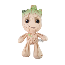 Load image into Gallery viewer, Guardians of the Galaxy Baby Groot Plush toy resembling a character with a green top and beige body on a white background
