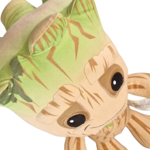 Load image into Gallery viewer, Guardians of the Galaxy Baby Groot  Close-up of a plush toy resembling a creature with green and brown patterns.
