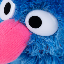 Load image into Gallery viewer, Sesame Street Grover Close-up of a blue furry creature with a pink arm and white eyes.
