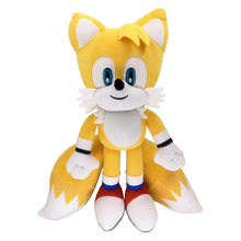 Load image into Gallery viewer, Sonic Friends Tails  Plush toy of a character with yellow fur, white accents, and red shoes on a white background
