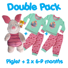 Load image into Gallery viewer, Disney Baby Gift Set – Dumbo Cotton Pyjamas &amp; Winnie the Pooh Piglet Plush
