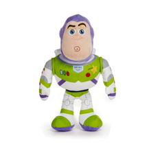 Load image into Gallery viewer, Buzz Lightyear plush toy from Toy Story 5, featuring his signature green, white, and purple space ranger suit against a plain white background.
