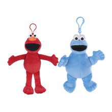 Load image into Gallery viewer, Sesame Street Plush Bag Clips Set of 8 – Elmo, Cookie, Big Bird, Grover &amp; Friends 10cm

