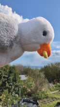 Load and play video in Gallery viewer, Steven The Seagull Stealing Chips Soft Toy Plush 12 inch 30 cm
