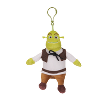 Load image into Gallery viewer, Shrek Plush Bag Clips Set of 4 – Shrek, Donkey, Puss in Boots &amp; Gingy 12.5cm Character Keyring Clips
