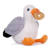 Load image into Gallery viewer, Seagull Soft Toy with Donut in mouth on white background
