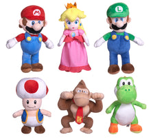 Load image into Gallery viewer, Super Mario 6 Set Plush Soft Cuddly Toy Medium
