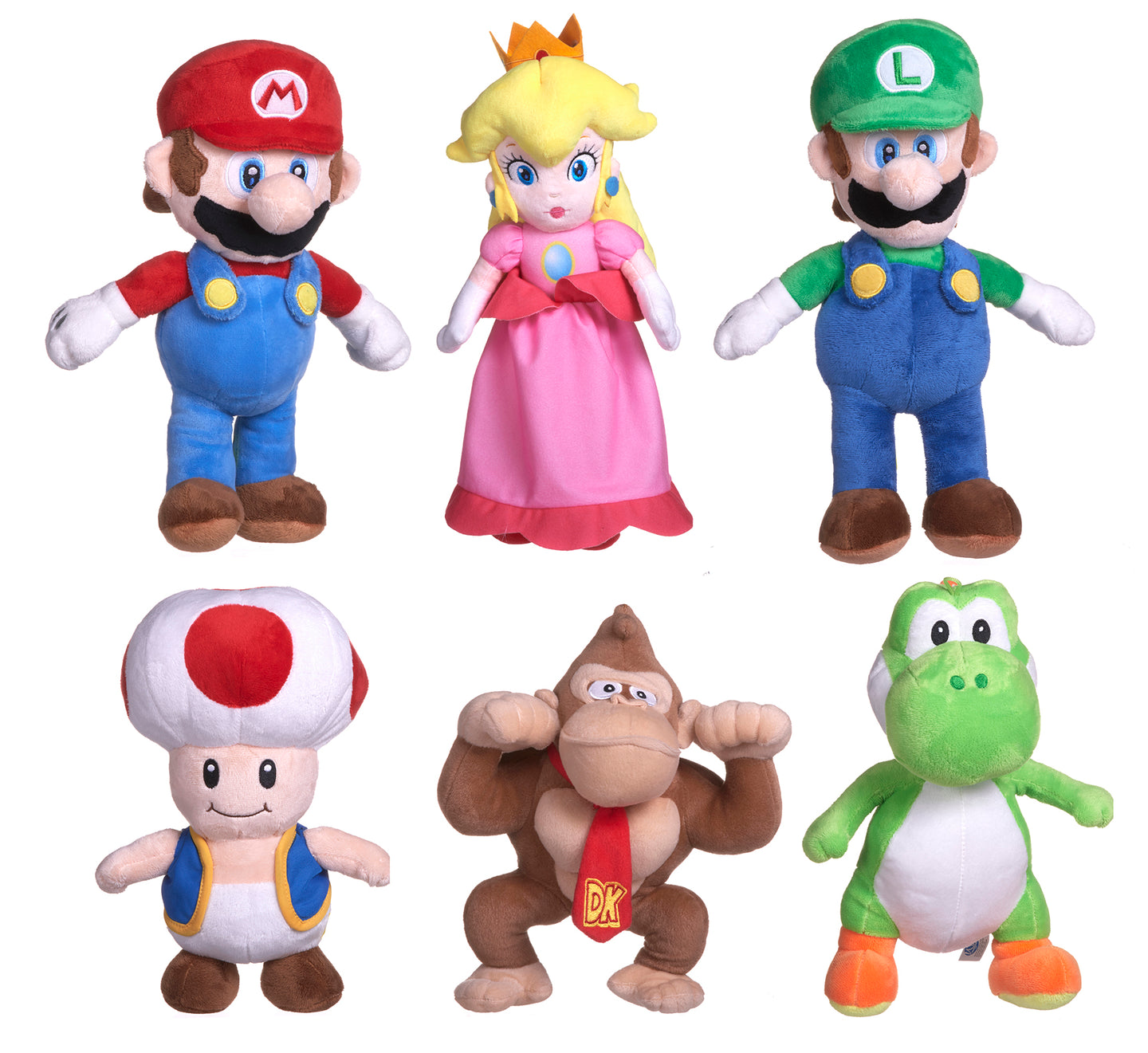 Super Mario 6 Set Plush Soft Cuddly Toy Medium
