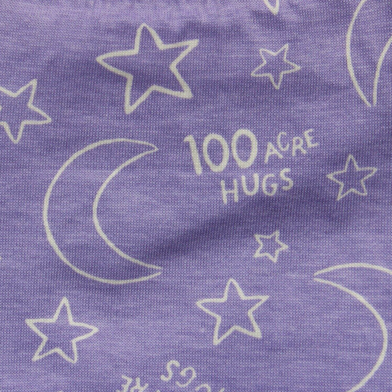 Winnie The Pooh Love You To The Moon Girls Baby PJs Pink and purple long sleeve baby pyjamas leg detail