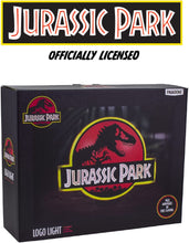 Load image into Gallery viewer, Jurassic Park Logo Light packaging box officially licensed
