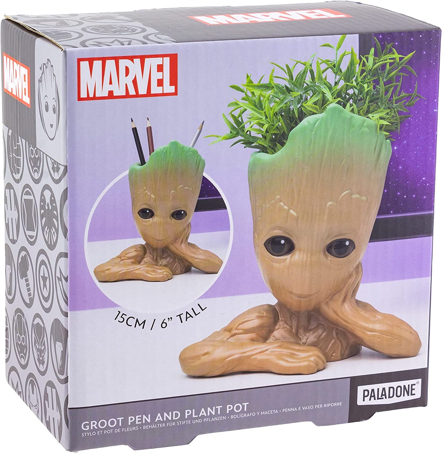 Groot Plant Pot Pen Holder Marvel Packaging Box
