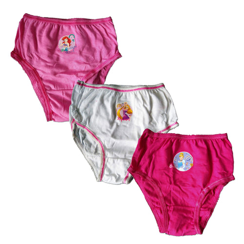 Disney Princess Girls Knickers Underwear 3 Pack Sizes 2 - 8 Years Hero