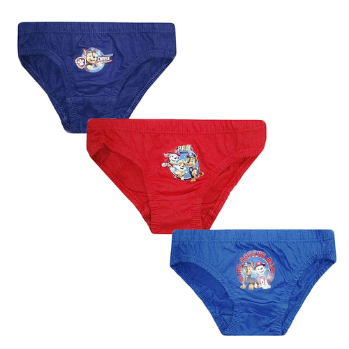 Paw Patrol Kids Underwear Briefs Pants Blue 3 Pack Sizes 18 months to 5 Years Trio