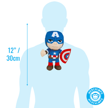 Load image into Gallery viewer, Captain America Soft Toy Plush Medium 30cm size chart
