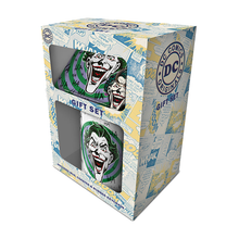 Load image into Gallery viewer, DC Comics Joker Mug, Coaster and Keychain Gift Set in Box
