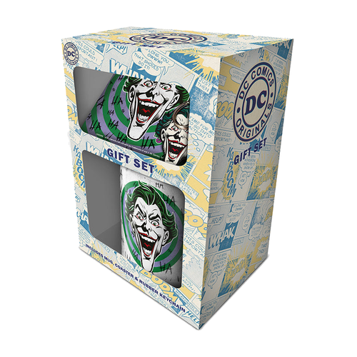 DC Comics Joker Mug, Coaster and Keychain Gift Set in Box