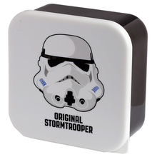 Load image into Gallery viewer, The Original Stormtrooper Stacking Lunch Boxes Black box stormtrooper face
