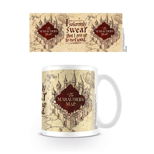 Load image into Gallery viewer, Marauder&#39;s Map Mug with open design above
