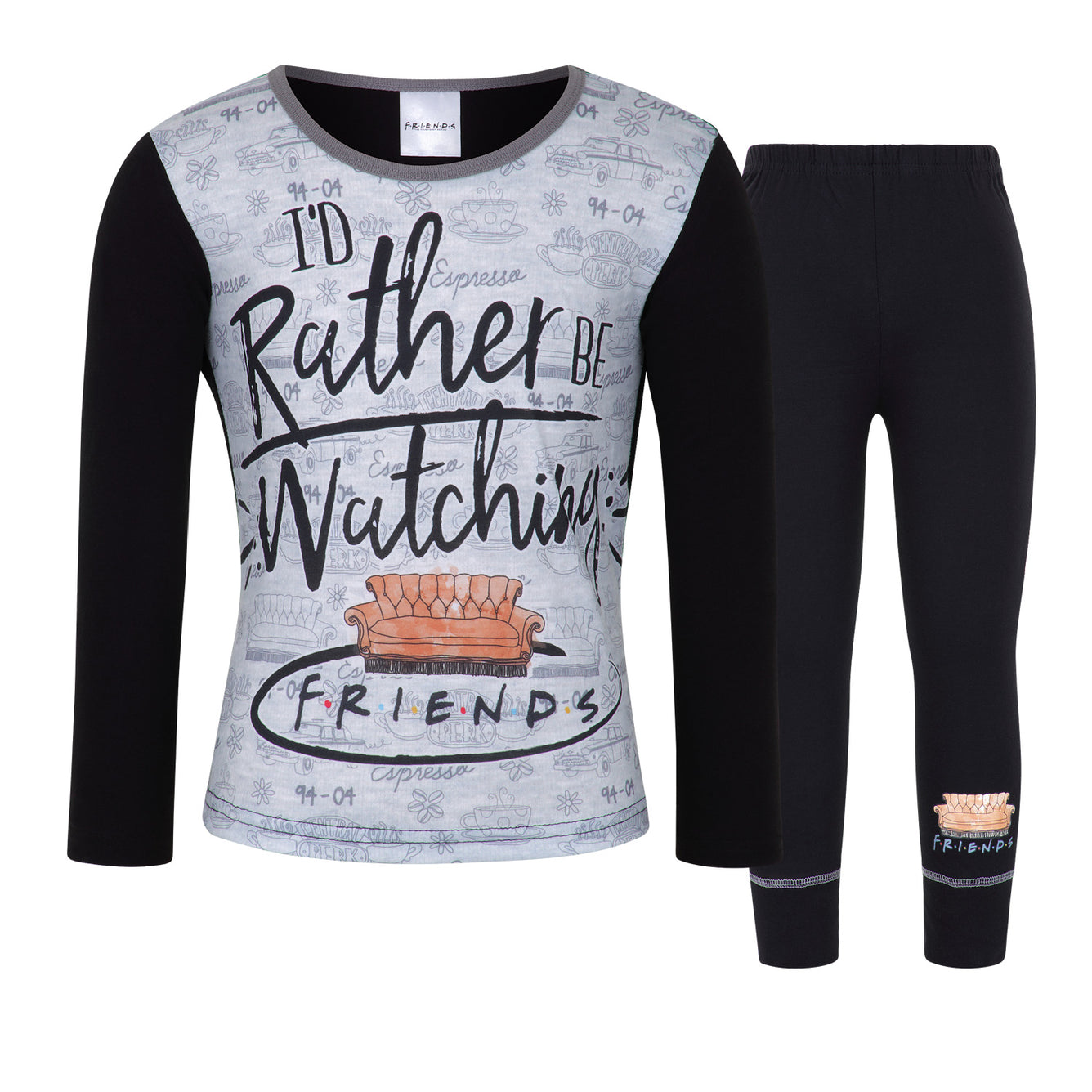 Girls Pyjamas - Rather Be Watching Friends Set