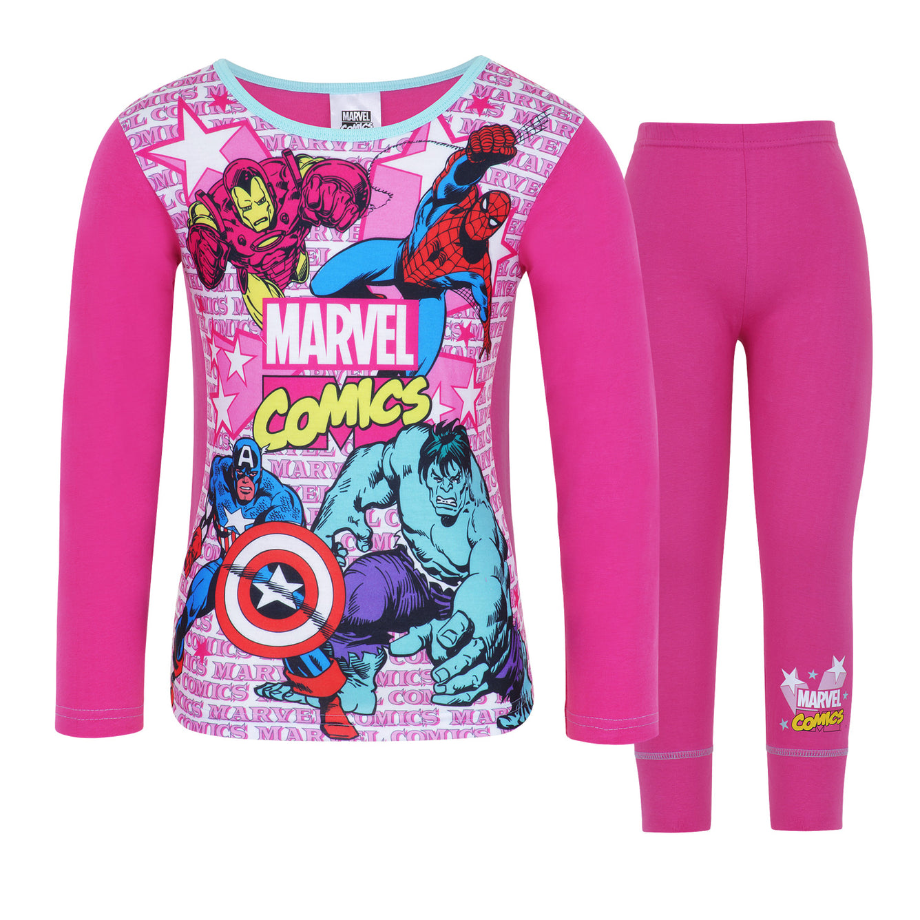 Girls Marvel Comics Superheroes Pyjama Set
